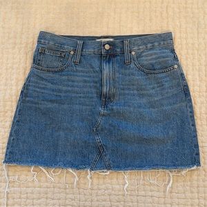 Madewell denim mini skirt